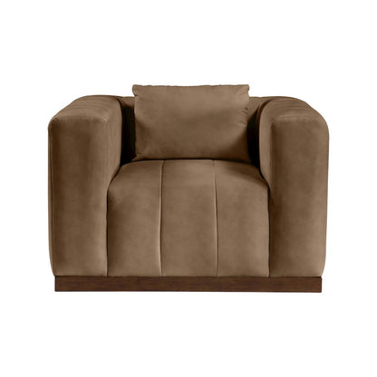 Mallina Brown Vegan Leather Chair