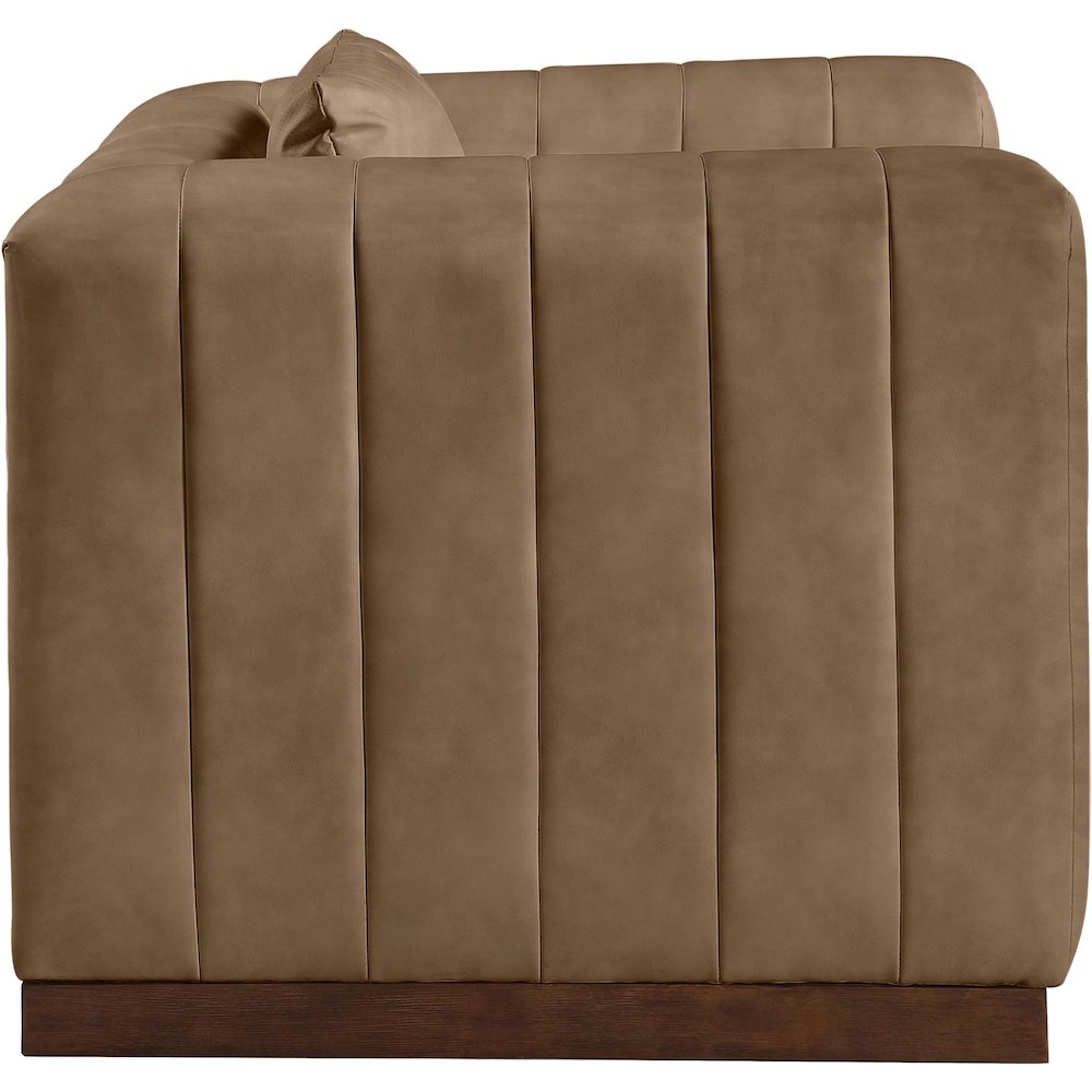 Mallina Brown Vegan Leather Chair