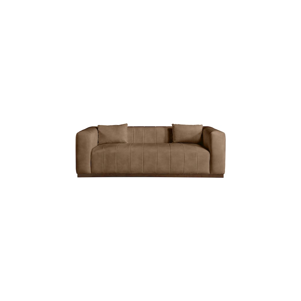 Mallina Brown Vegan Leather Sofa