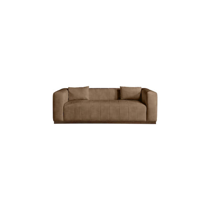 Mallina Brown Vegan Leather Sofa