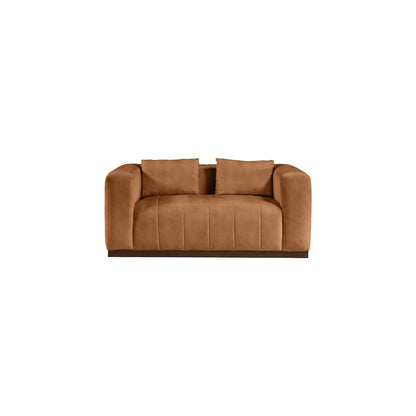 Mallina Cognac Vegan Leather Loveseat