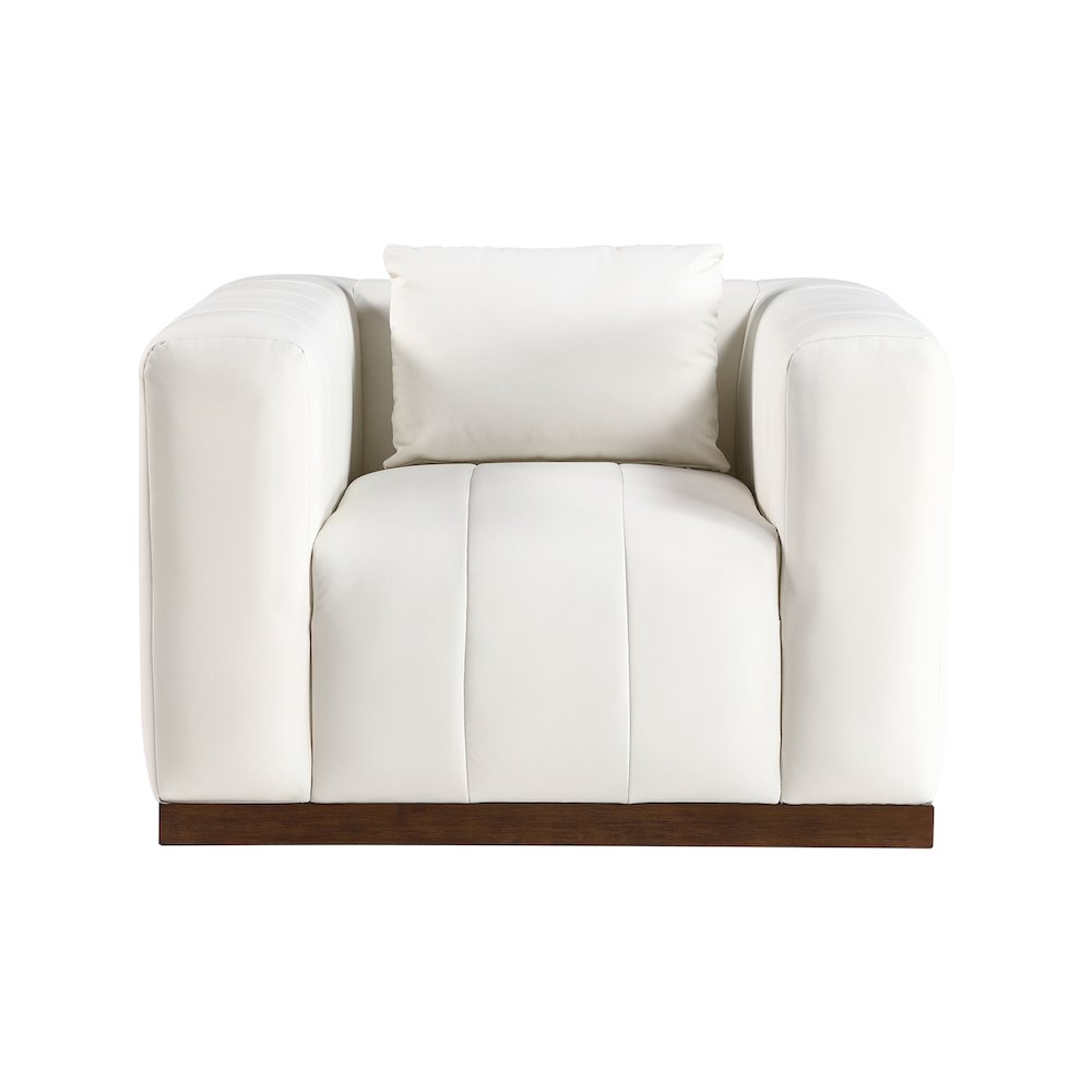 Mallina Cream Vegan Leather Chair