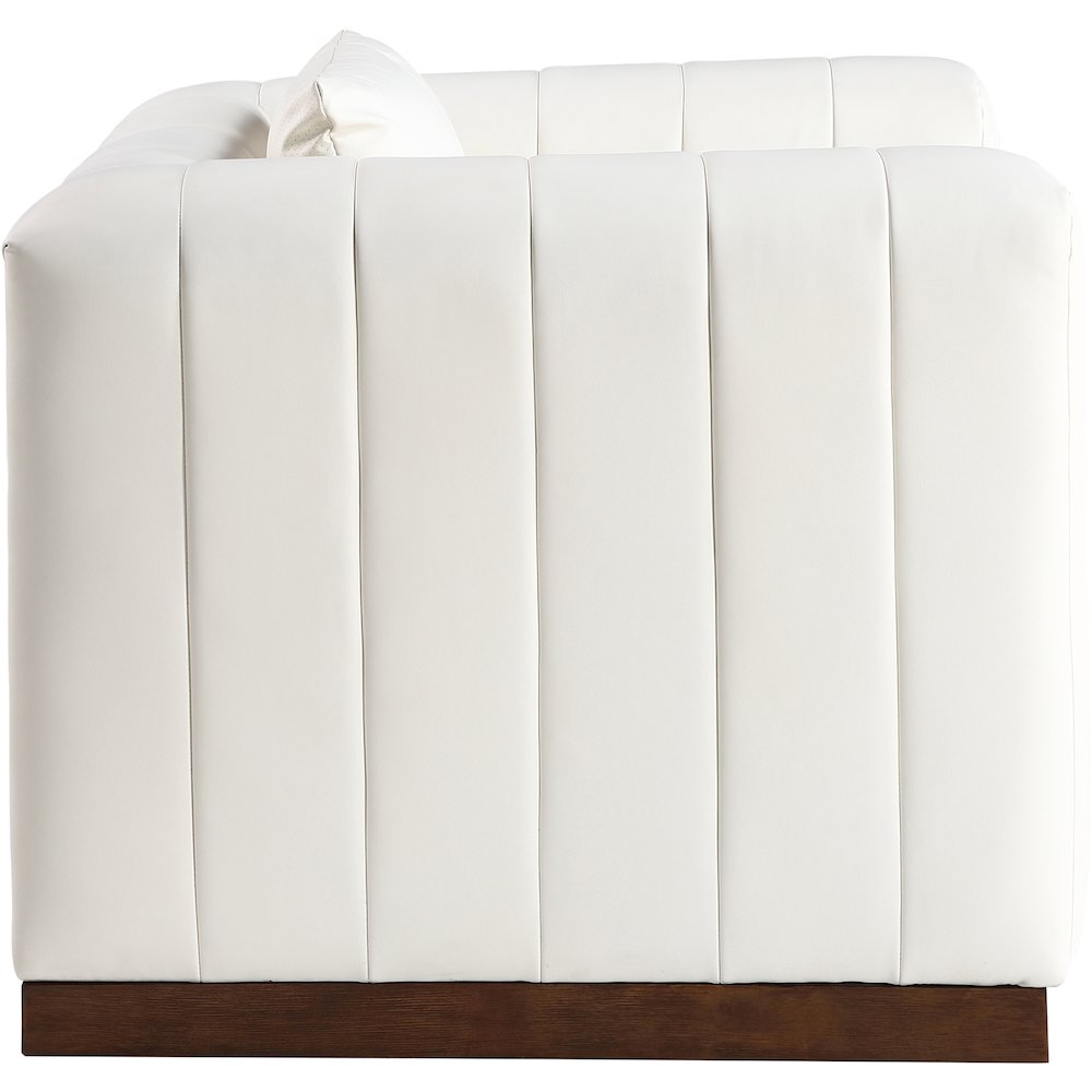 Mallina Cream Vegan Leather Chair