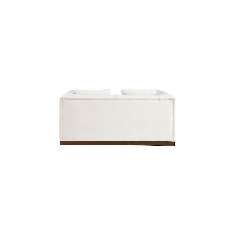 Mallina Cream Vegan Leather Loveseat