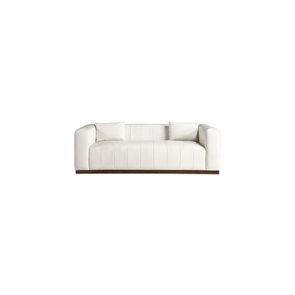 Mallina Cream Vegan Leather Sofa