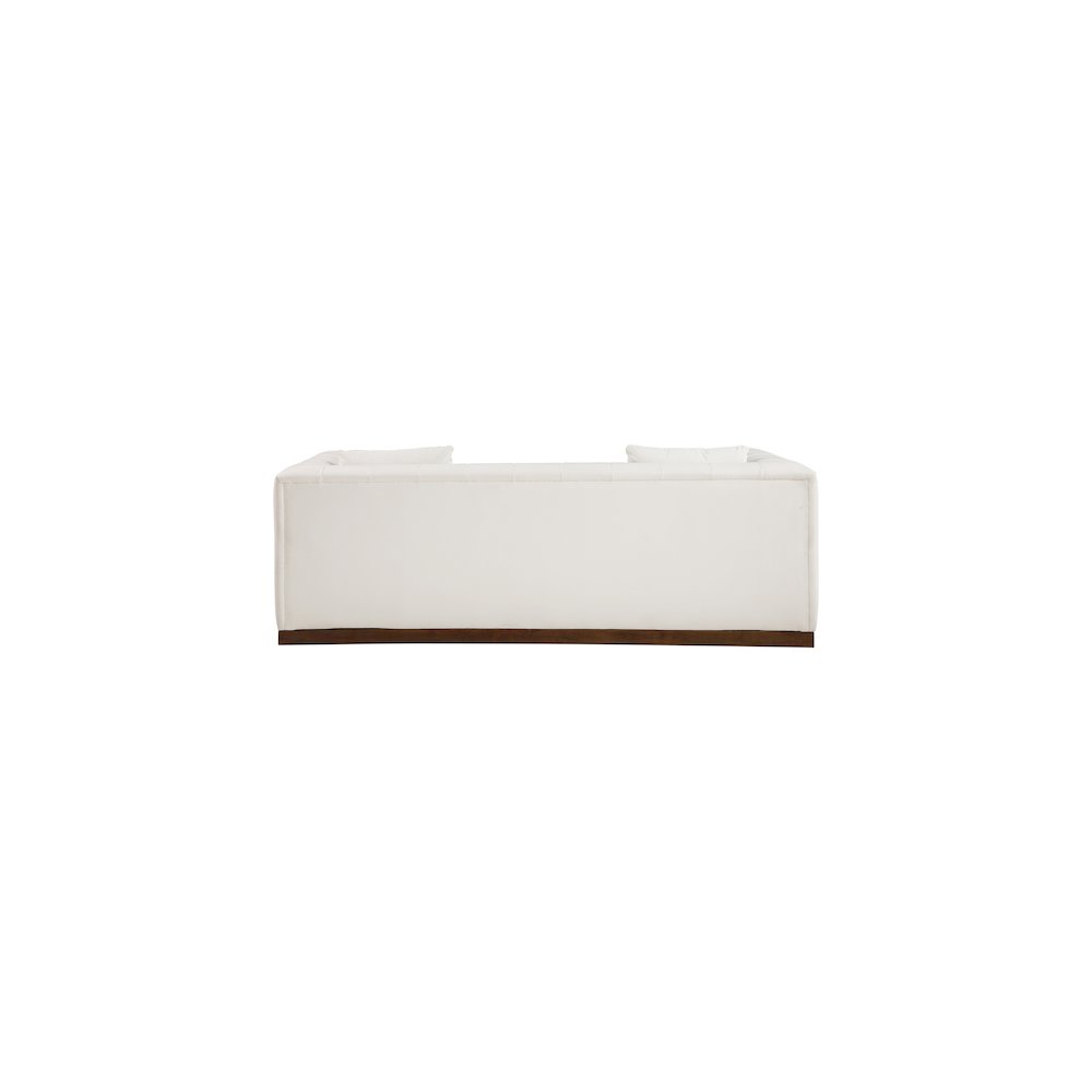 Mallina Cream Vegan Leather Sofa