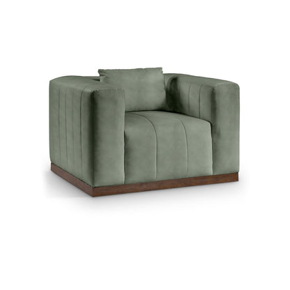 Mallina Green Vegan Leather Chair