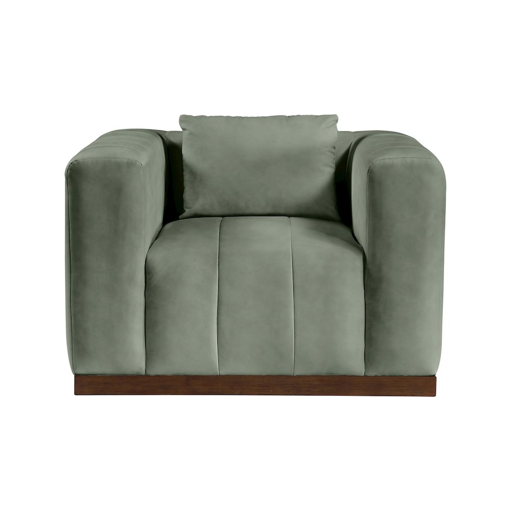 Mallina Green Vegan Leather Chair