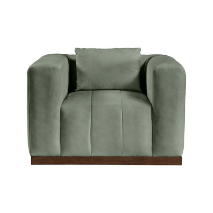 Mallina Green Vegan Leather Chair