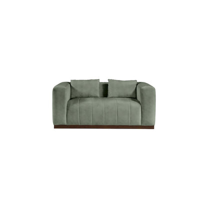 Mallina Green Vegan Leather Loveseat
