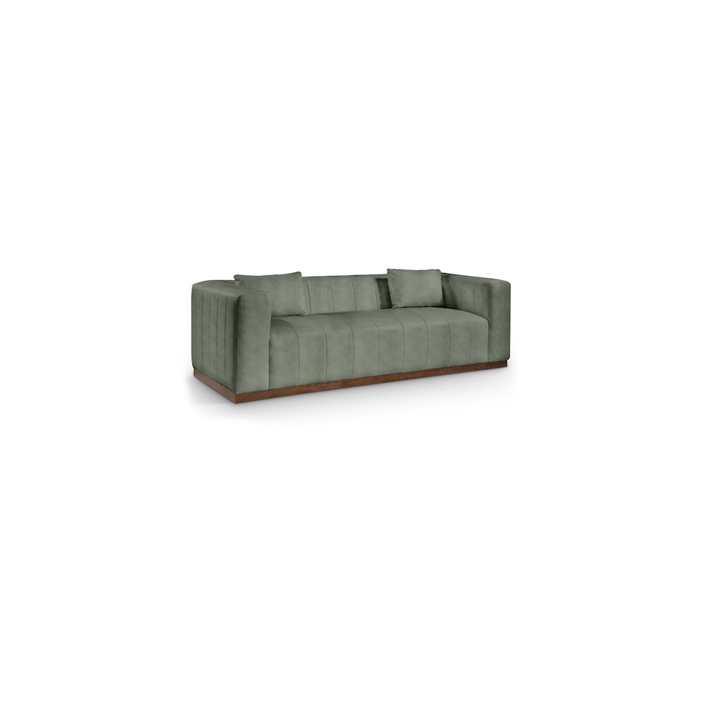 Mallina Green Vegan Leather Sofa