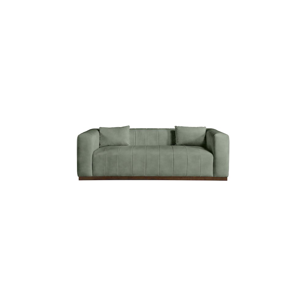 Mallina Green Vegan Leather Sofa