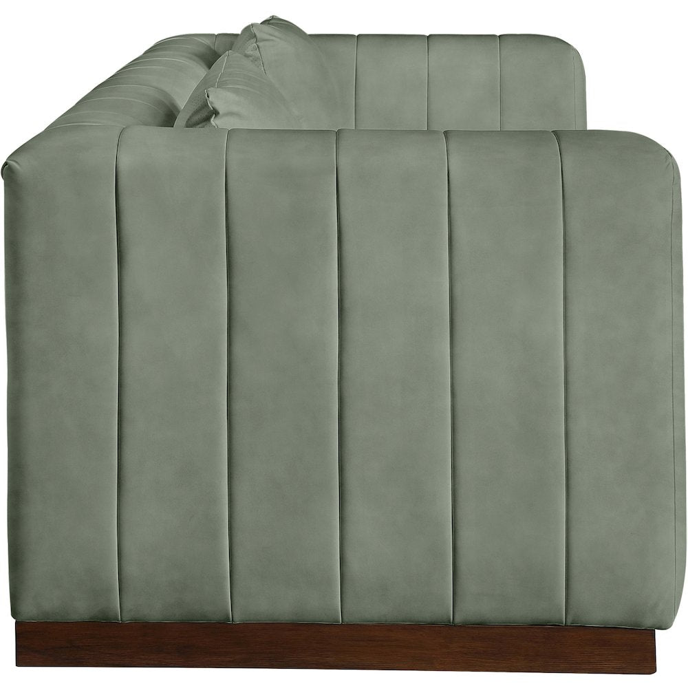 Mallina Green Vegan Leather Sofa