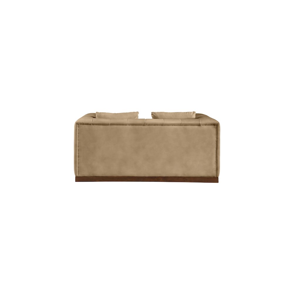 Mallina Tan Vegan Leather Loveseat