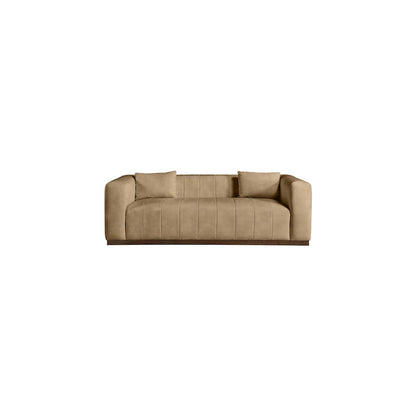 Mallina Tan Vegan Leather Sofa