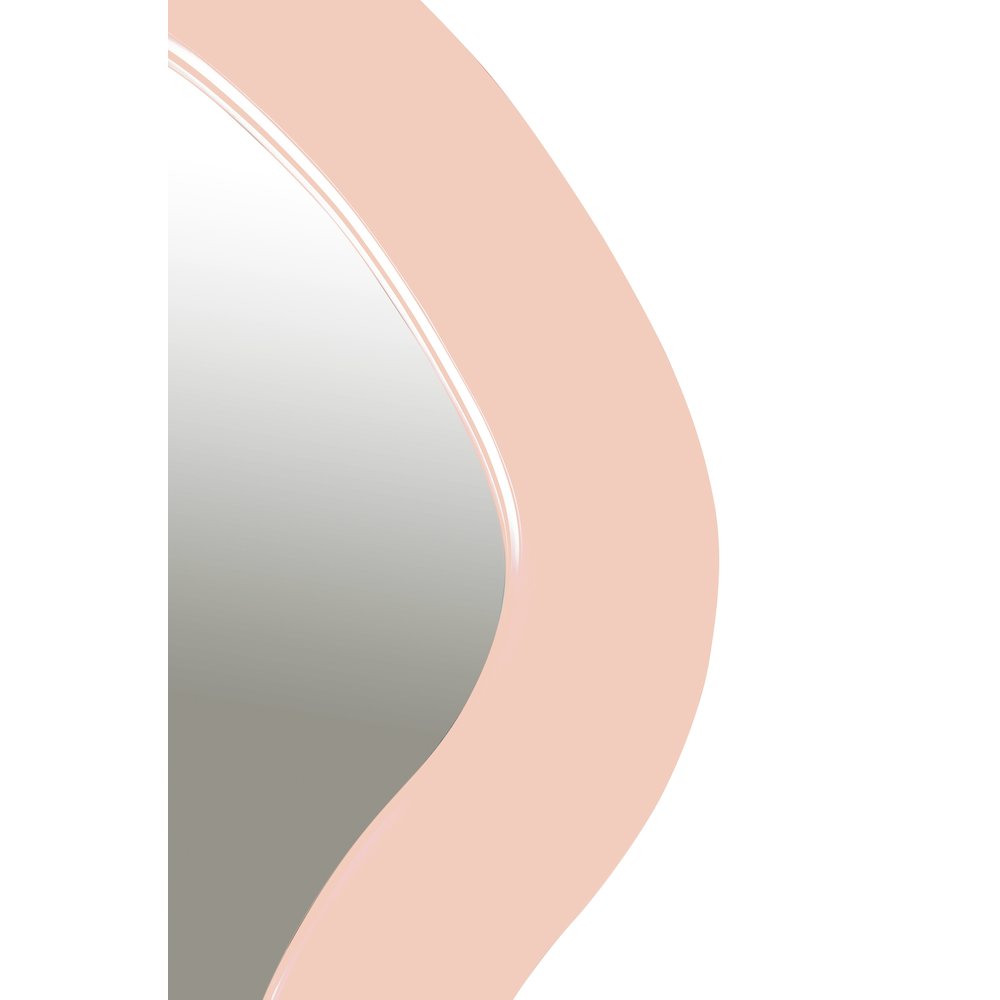 Oblique Pink Iron Frame Mirror