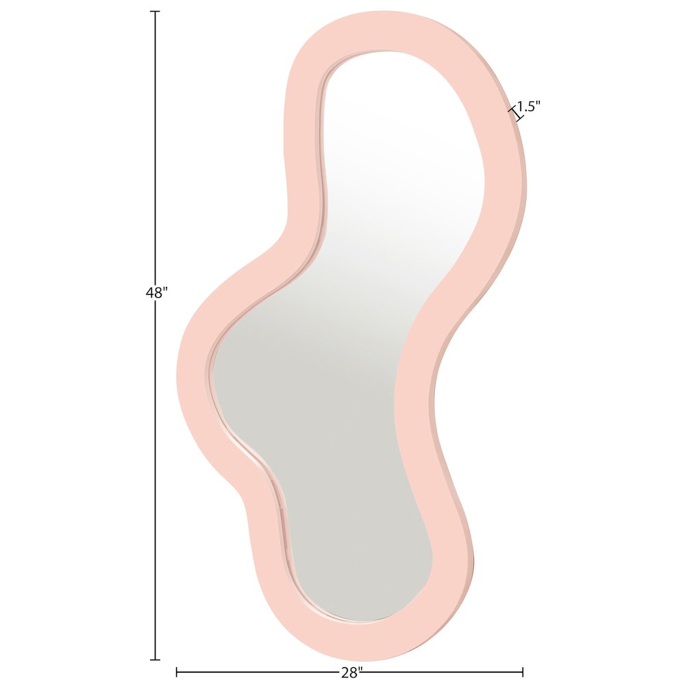 Oblique Pink Iron Frame Mirror