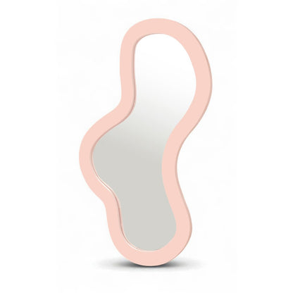 Oblique Pink Iron Frame Mirror