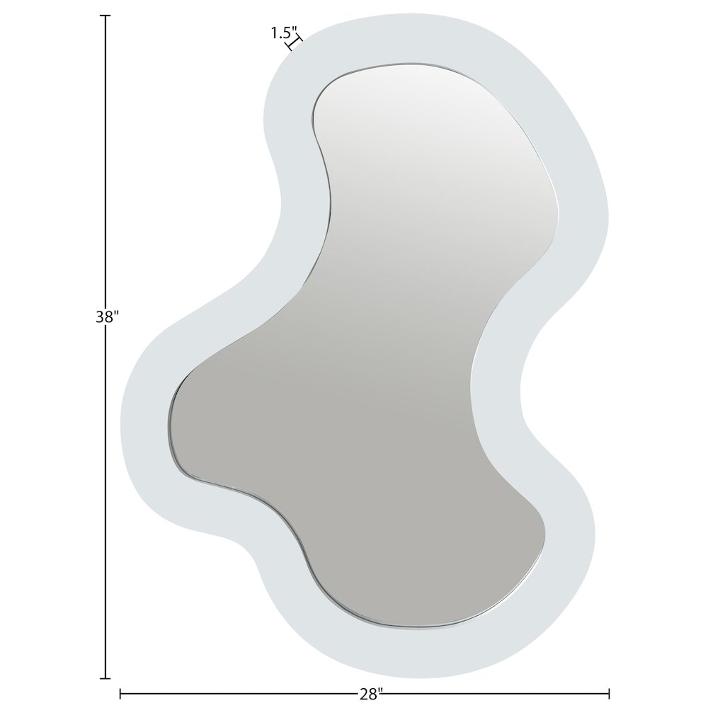 Oblique White Iron Frame Mirror