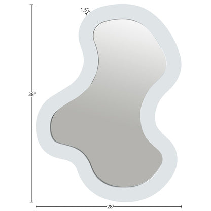 Oblique White Iron Frame Mirror