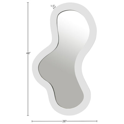 Oblique White Iron Frame Mirror