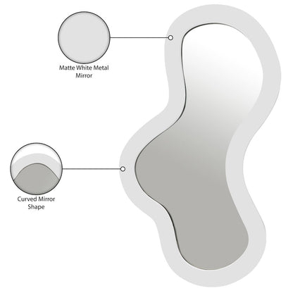 Oblique White Iron Frame Mirror
