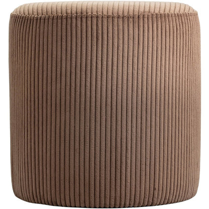 Roy Brown Microsuede Fabric Ottoman/Stool