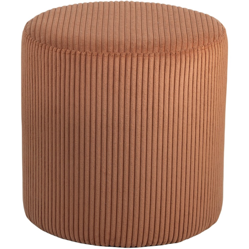 Roy Cognac Microsuede Fabric Ottoman/Stool