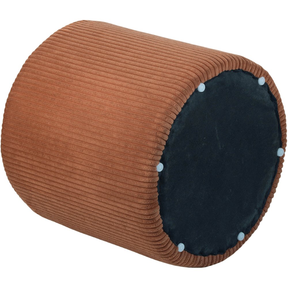 Roy Cognac Microsuede Fabric Ottoman/Stool