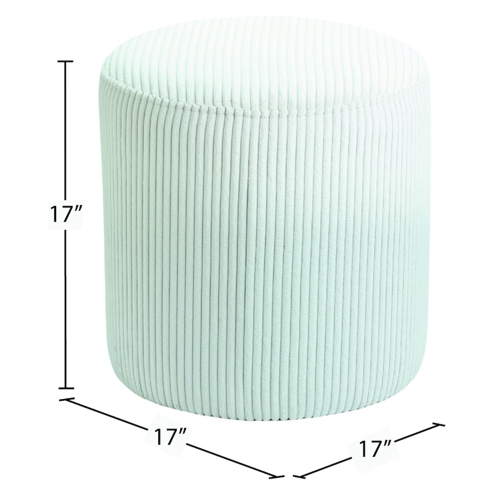 Roy Cream Microsuede Fabric Ottoman/Stool