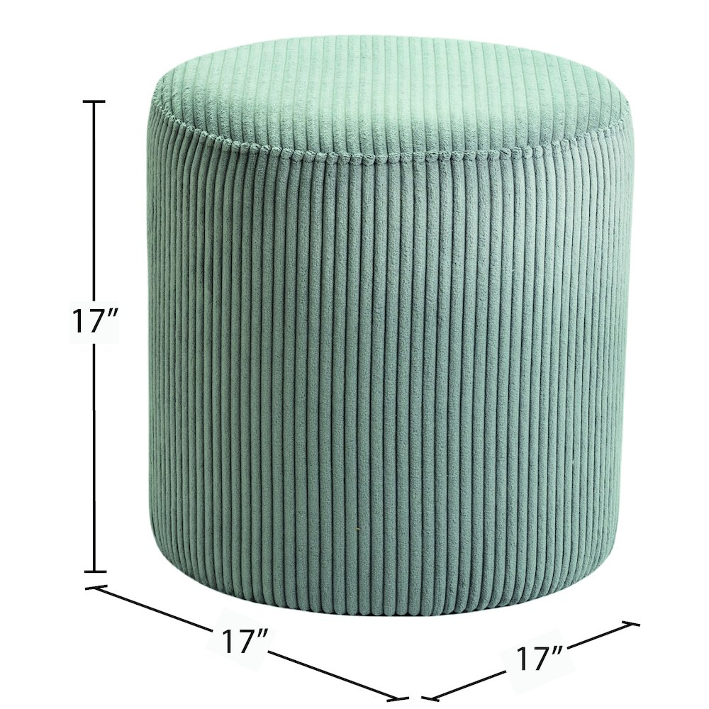 Roy Grey Microsuede Fabric Ottoman/Stool
