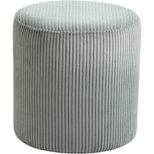 Roy Grey Microsuede Fabric Ottoman/Stool