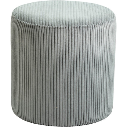 Roy Grey Microsuede Fabric Ottoman/Stool