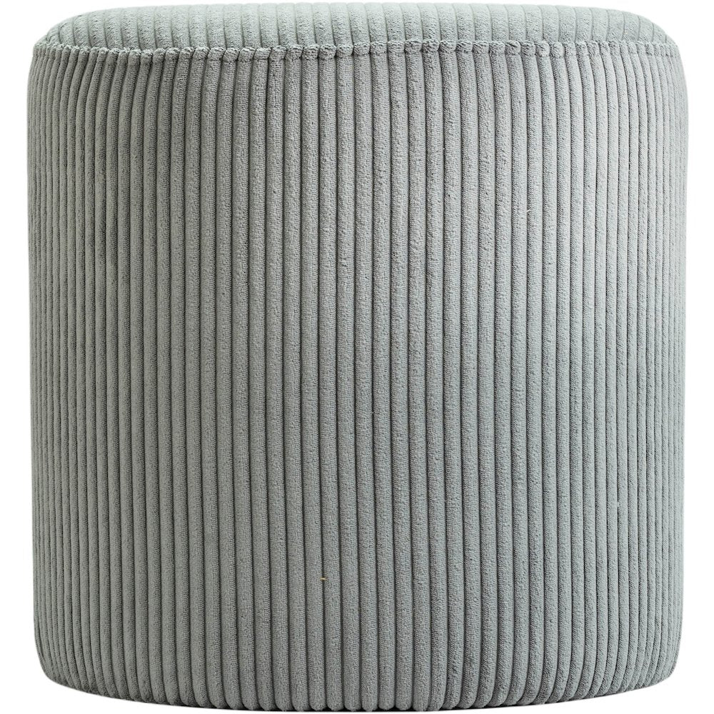 Roy Grey Microsuede Fabric Ottoman/Stool
