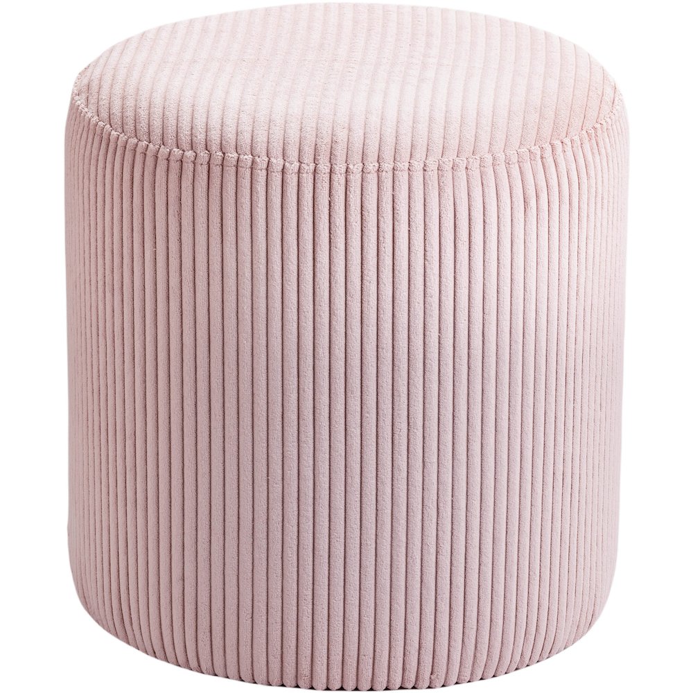 Roy Pink Microsuede Fabric Ottoman/Stool