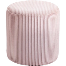 Roy Pink Microsuede Fabric Ottoman/Stool