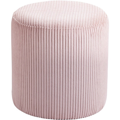 Roy Pink Microsuede Fabric Ottoman/Stool