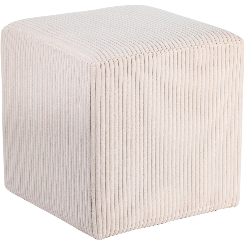 Roy Beige Microsuede Fabric Ottoman/Stool