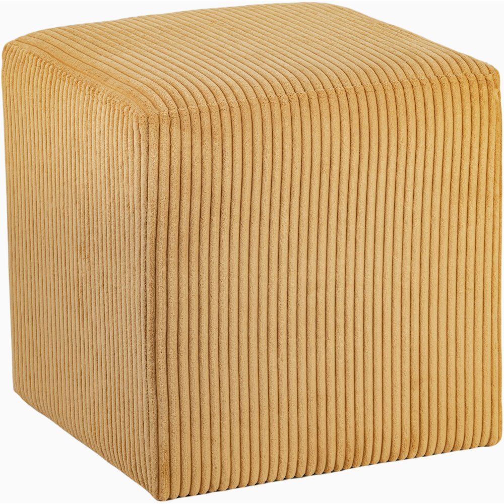 Roy Yellow Microsuede Fabric Ottoman/Stool