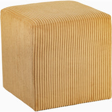 Roy Yellow Microsuede Fabric Ottoman/Stool