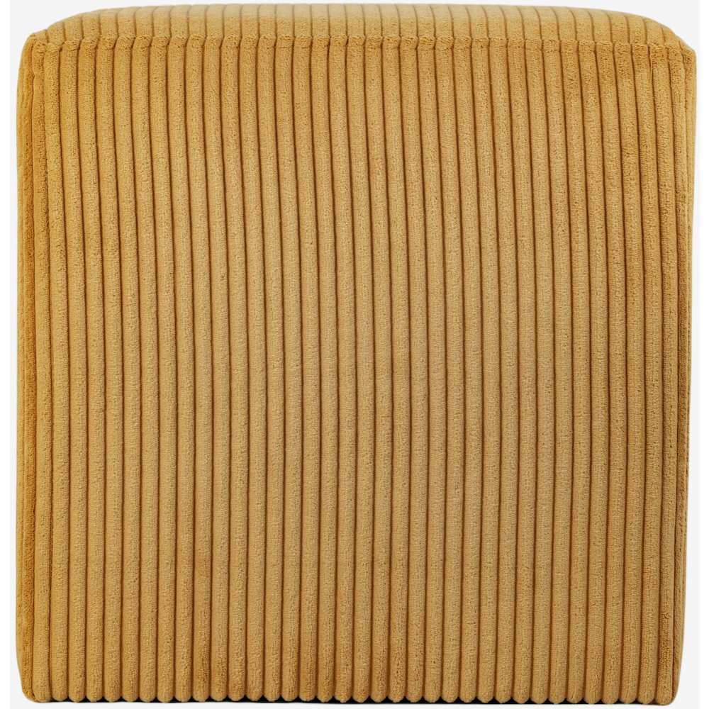 Roy Yellow Microsuede Fabric Ottoman/Stool