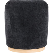 Clarita Black Chenille Fabric Swivel Accent Chair