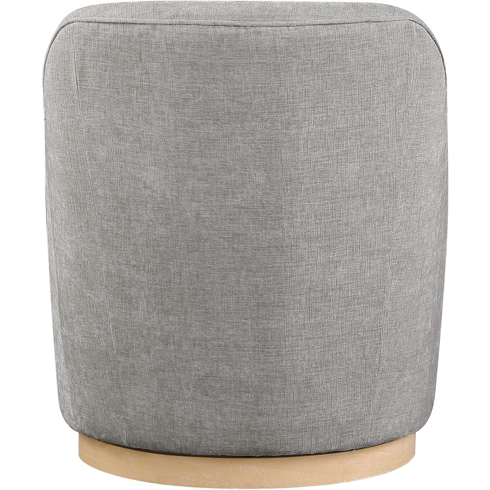 Clarita Light Grey Chenille Fabric Swivel Accent Chair