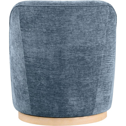 Clarita Light Blue Chenille Fabric Swivel Accent Chair