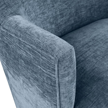 Clarita Light Blue Chenille Fabric Swivel Accent Chair
