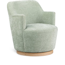 Clarita Mint Chenille Fabric Swivel Accent Chair