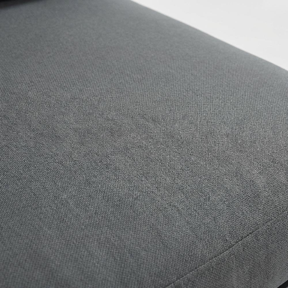 Gray Fabric Outdoor Patio Modular Sofa, Contemporary Style, Cushioned Seating