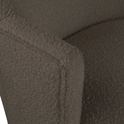 Clarita Brown Boucle Fabric Swivel Accent Chair