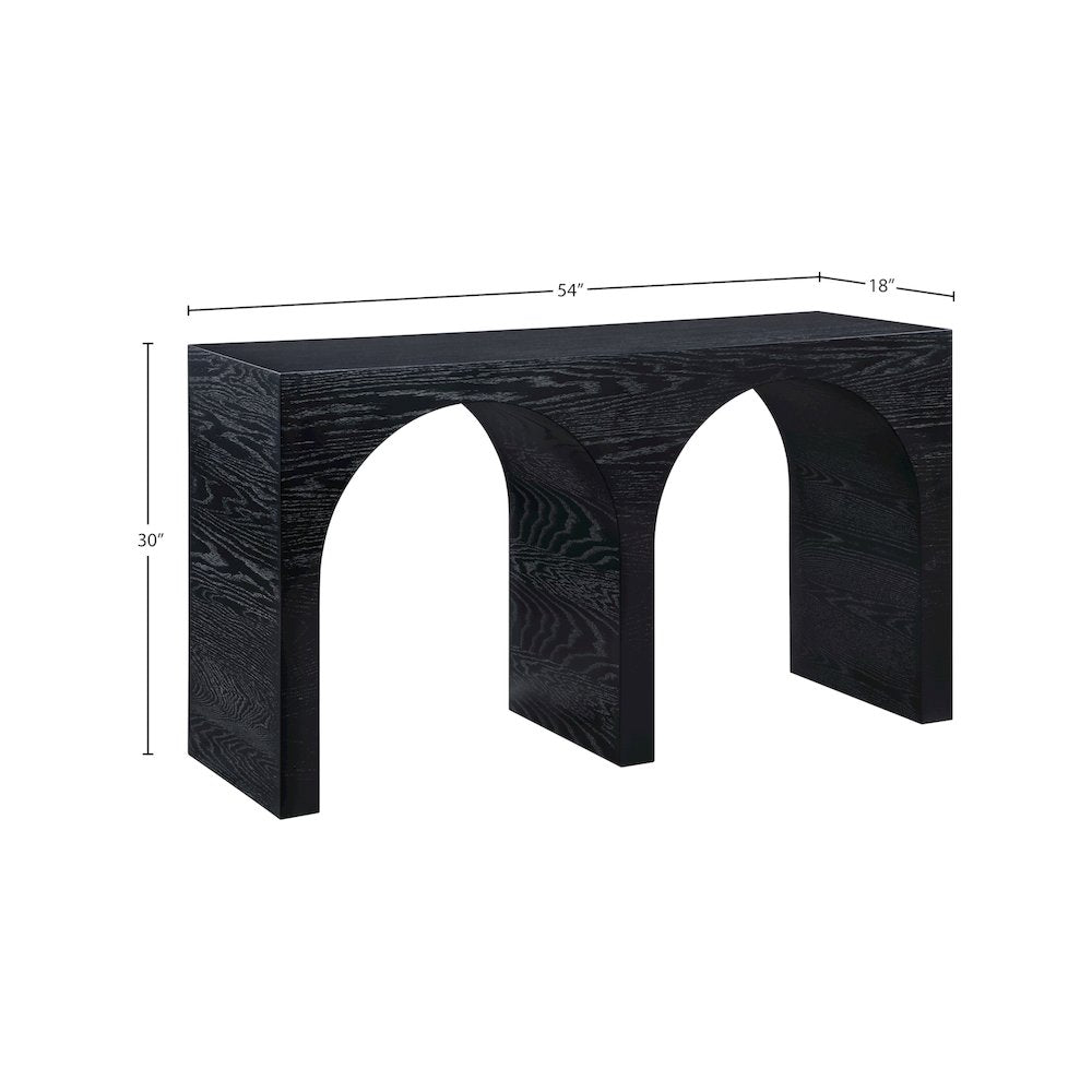 June Black Oak Console Table