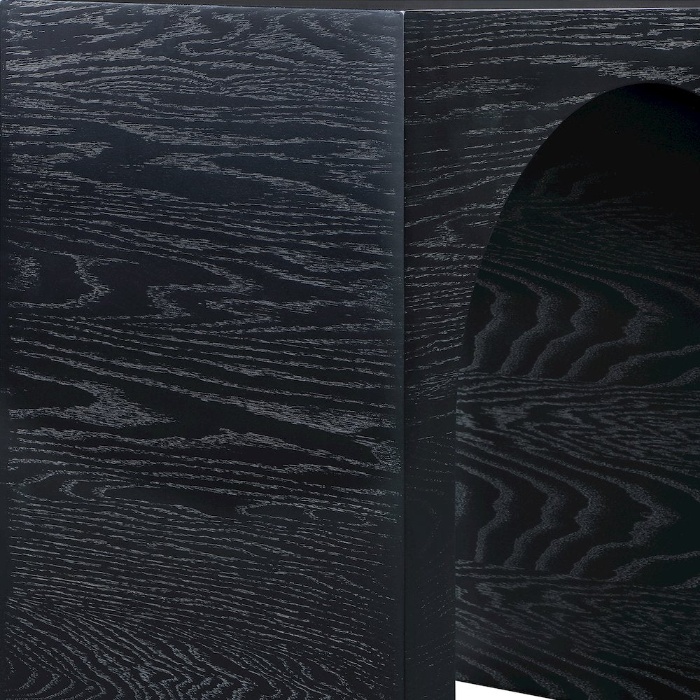 June Black Oak Console Table